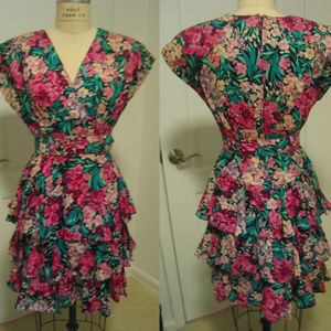 Vintage Flower Dress-1970's